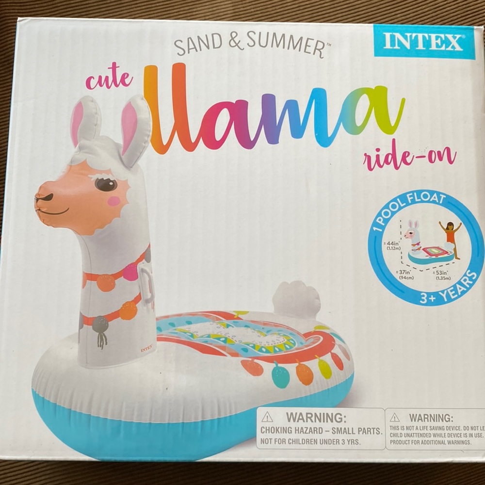 New in box, sand and summer, cute llama floaty